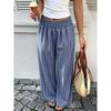 Women Striped Straight Leg Casual Vacation Long Pants