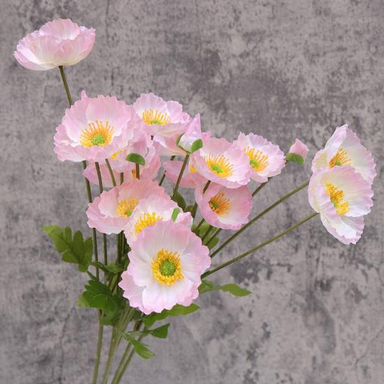 Artificial Flower for Vase Realistic Faux Silk Flower Bouquet with 3 Heads Blooms And 1 Bud for Home Wedding Party Decoration Table Centerpiece