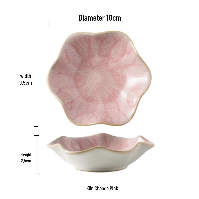 Japanese Lotus Leaf Soy Sauce & Vinegar Seasoning Dish - Small Underglaze Plate for Hot Pot & Barbecue