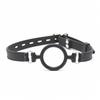 Silicone O-ring Gag with Nipple Clamps - Black Bondage Set