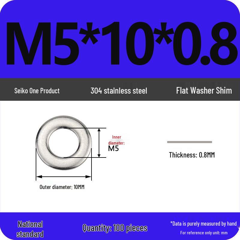 Ultra-thin 304 Stainless Steel Flat Washer Gasket