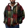 Men'S Winter Zipper Hooded Fleece Sweatshirt With Patch Pocket Casual Jacket