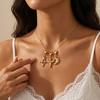 Fashion Light Luxury Diamond Star Moon Sun Lobster Buckle Pendant Stainless Steel Gold Plated DIY Versatile Accessories