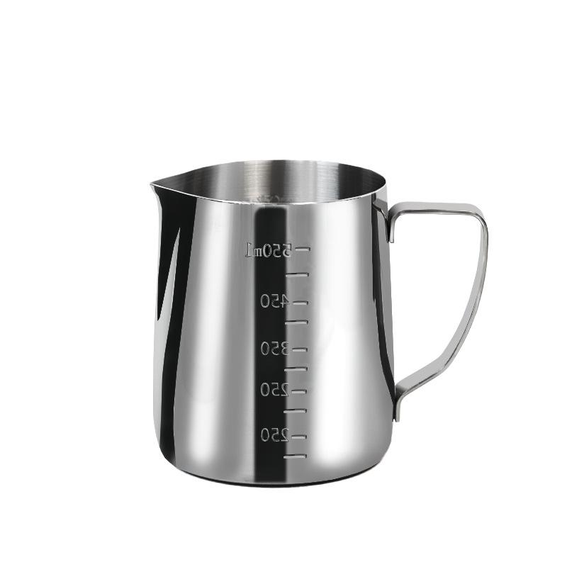 Verdickter Latte Art Krug mit Skala - Milchaufschäumkännchen für Kaffee & Wachsschmelzen