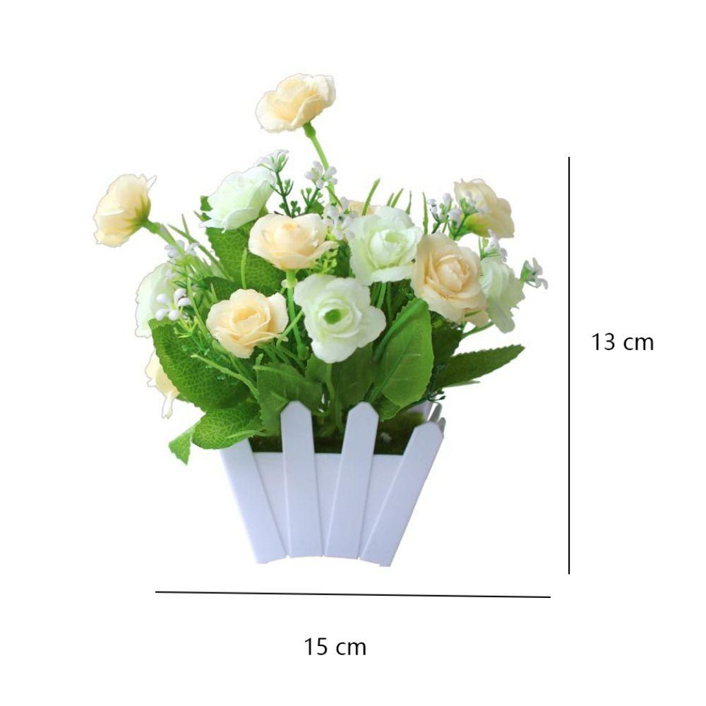 Simulation Künstliche Topfpflanzen Rosa Plastik Falsche Blume Innendekoration