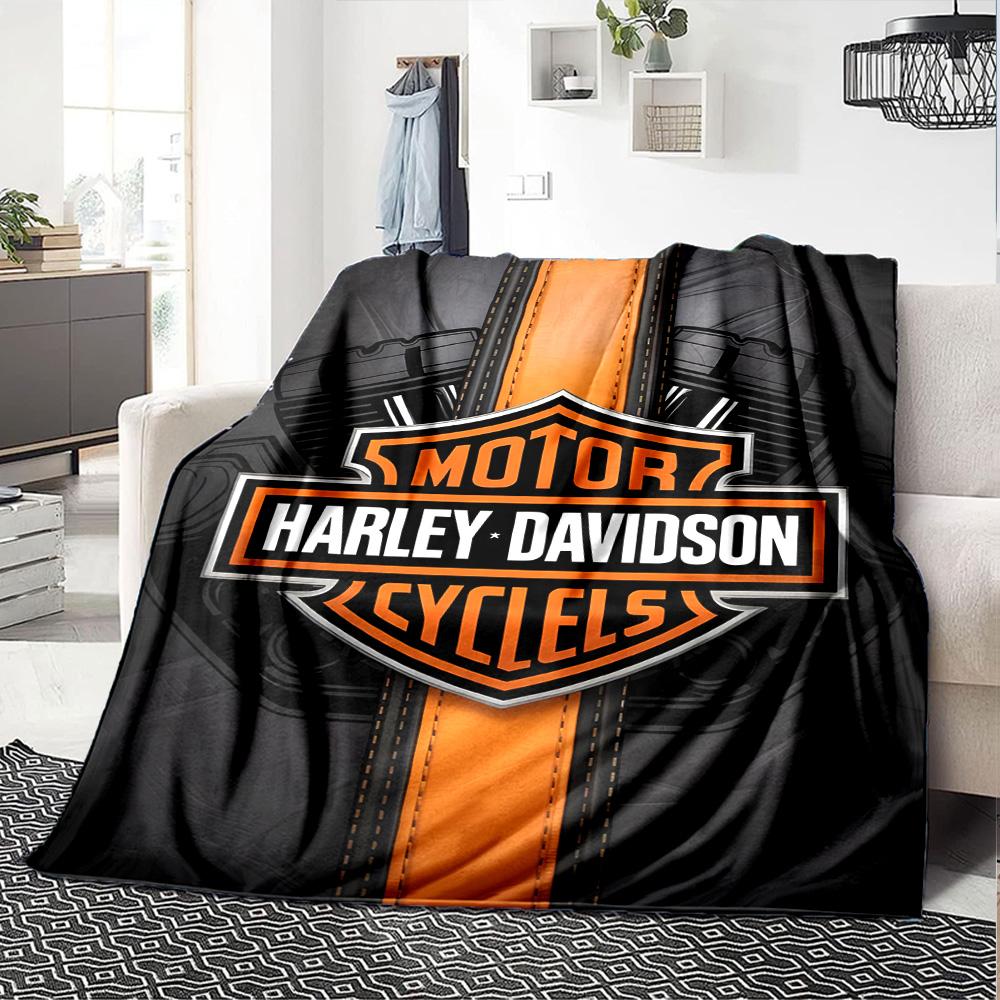 1 pezzo Coperta Harley-Davidson, Regalo, per Uomini e Donne, Coperta Morbida, Buona per Divano Letto Divano Viaggio, Coperta Leggera in Flanella