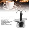 Cafetieră Moka cu 2 căni și 100 ml, din oțel inoxidabil, cu cap dublu, tip Mocha, italiană, DIY, tip Conduit, pentru 2 persoane