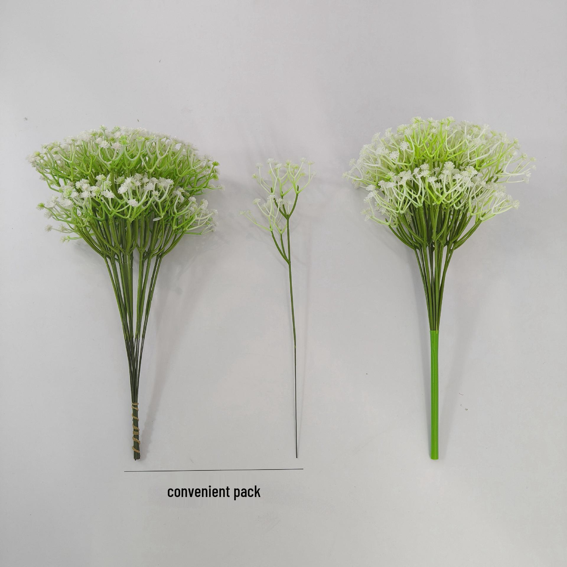 

Искусственные цветы гипсофилы для свадебных украшений и фотореквизита зелёный/белый