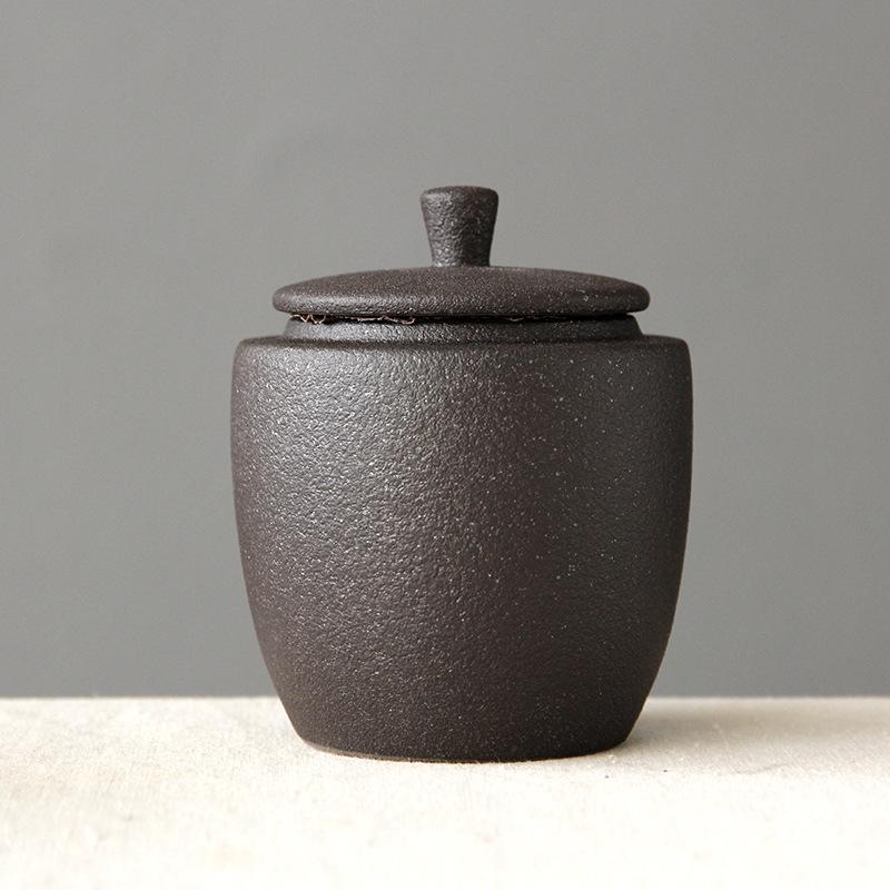 Vintage Ceramic Tea Canister Kitchen Sealed Container Multi-Functional Portable Jar for Candy Nuts Coffee Beans Herbs Storage