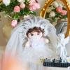 Wedding Dress Cotton Doll Outfit Dress White Gauze Skirt 20cm Doll Flower Dress  Pretend Play Toys