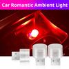 2PCS Universal Mini Car Atmosphere Light Usb Color Gradient Night Light Led Decorative Lamp Car Interior Lighting
