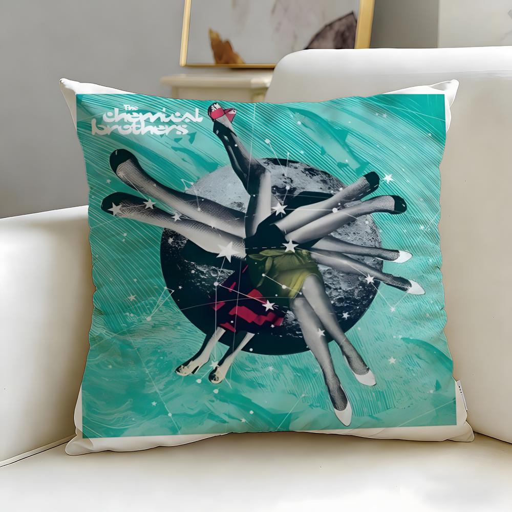 

classic band The Chemical Brothers Cushion Cover Soft EasyWash Pillow Case Versatile for Couch Bed Travel and Office 30X30cm
