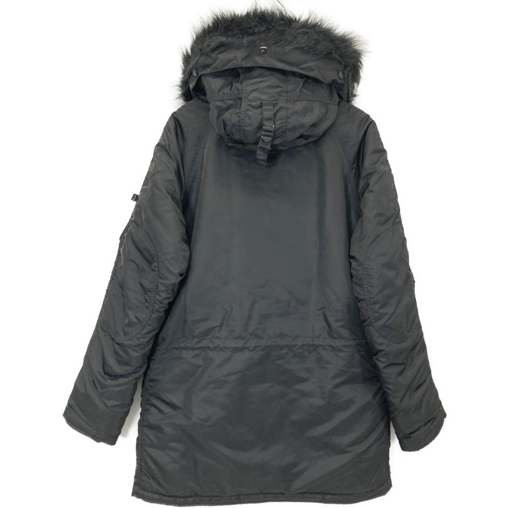 ALPHA INDUSTRIES Black N-3B Flight Jacket Coat M blackUsed