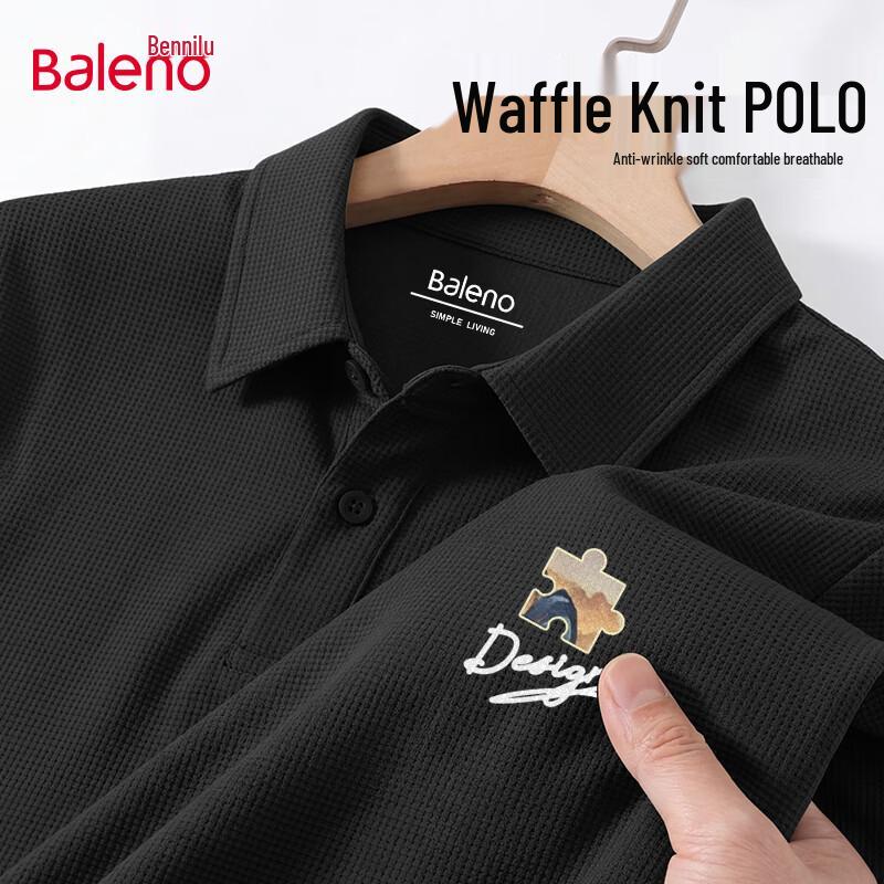 Baleno Men s JPB Print Waffle Knit Polo Shirt 2XL