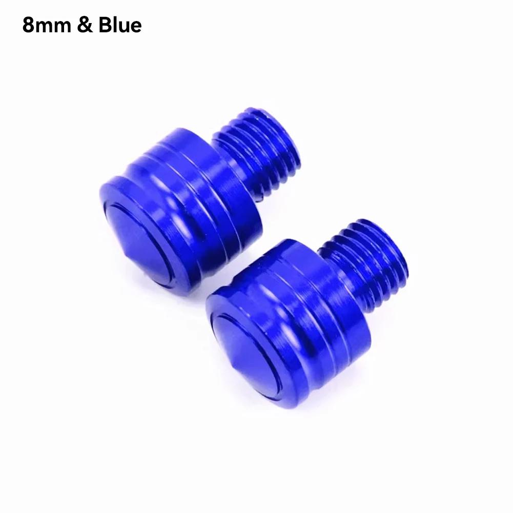 2Pcs M8 M10 Motorcycle CNC Aluminum Rear View Mirror Screws Hole Plugs Screws Rearview Mirror Anti-Rust Holder Screw