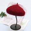 Autumn And Winter Woolen Bud Hat British Retro Painter Hat Elegant And Noble Mesh Beret Women'S Tide