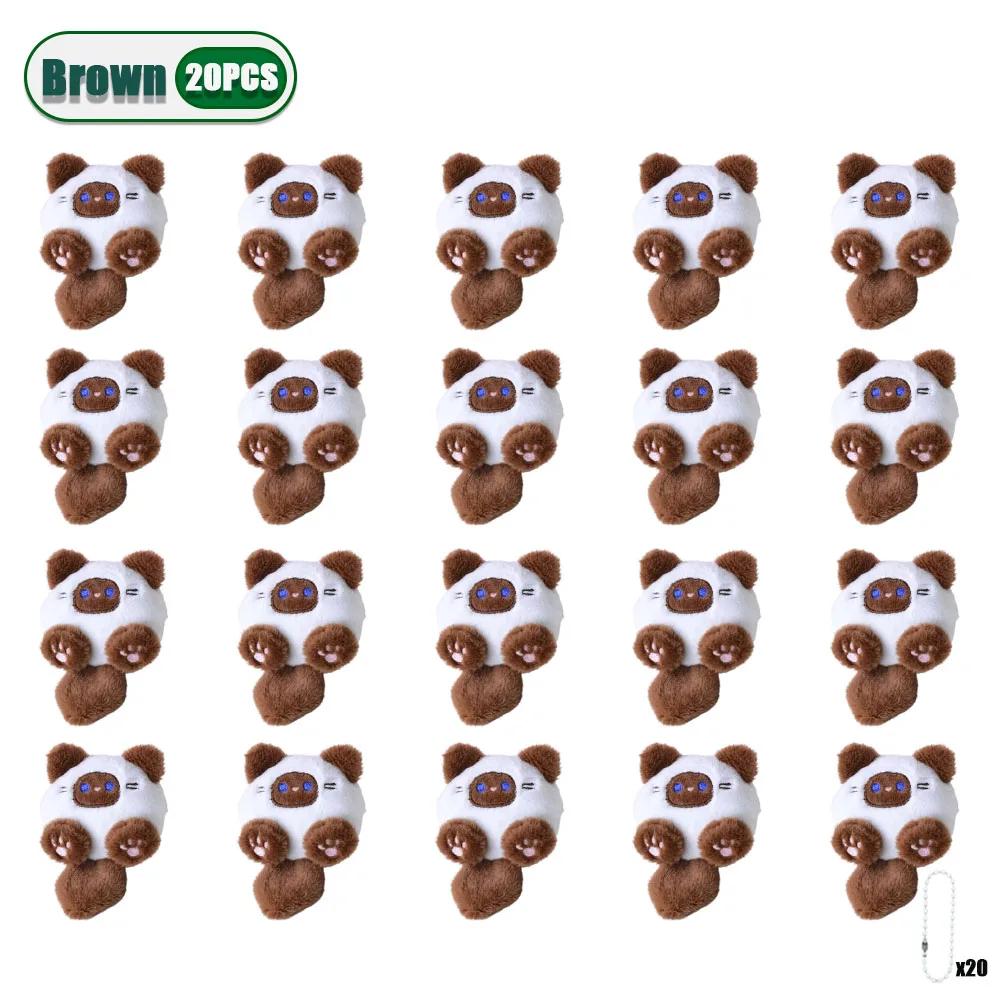 1/3/5/10/20PCS Adorable Plush Cartoon Cat Hanging Doll Soft Kawaii Backpack Decoration for Girls Student Christmas Gift