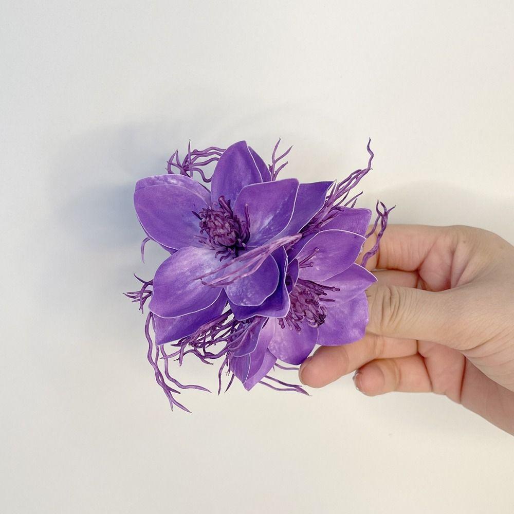 Süßer Floraler Entenschnabelclip Elegante Haaraccessoires Temperament Süße Spangen Party