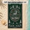 Snow Theme Soft Beach Towel Personalized Custom Name Text Towel Portable for Beach Pool Travel