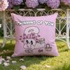 Cute E-Esther Bunny Pink Cushion Cover Home & Car Dual-Scene Pillow Cover: Reversible For Premium Comfort