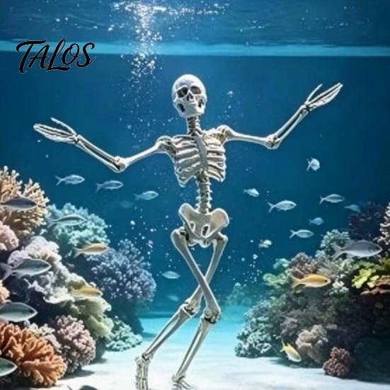 Aquariumdekorationen Tanzendes Skelett Aquarium Sprudler, Luft Gotische Deko Dekoration für Süßwasser Salzwasser Aquarien Sprudler