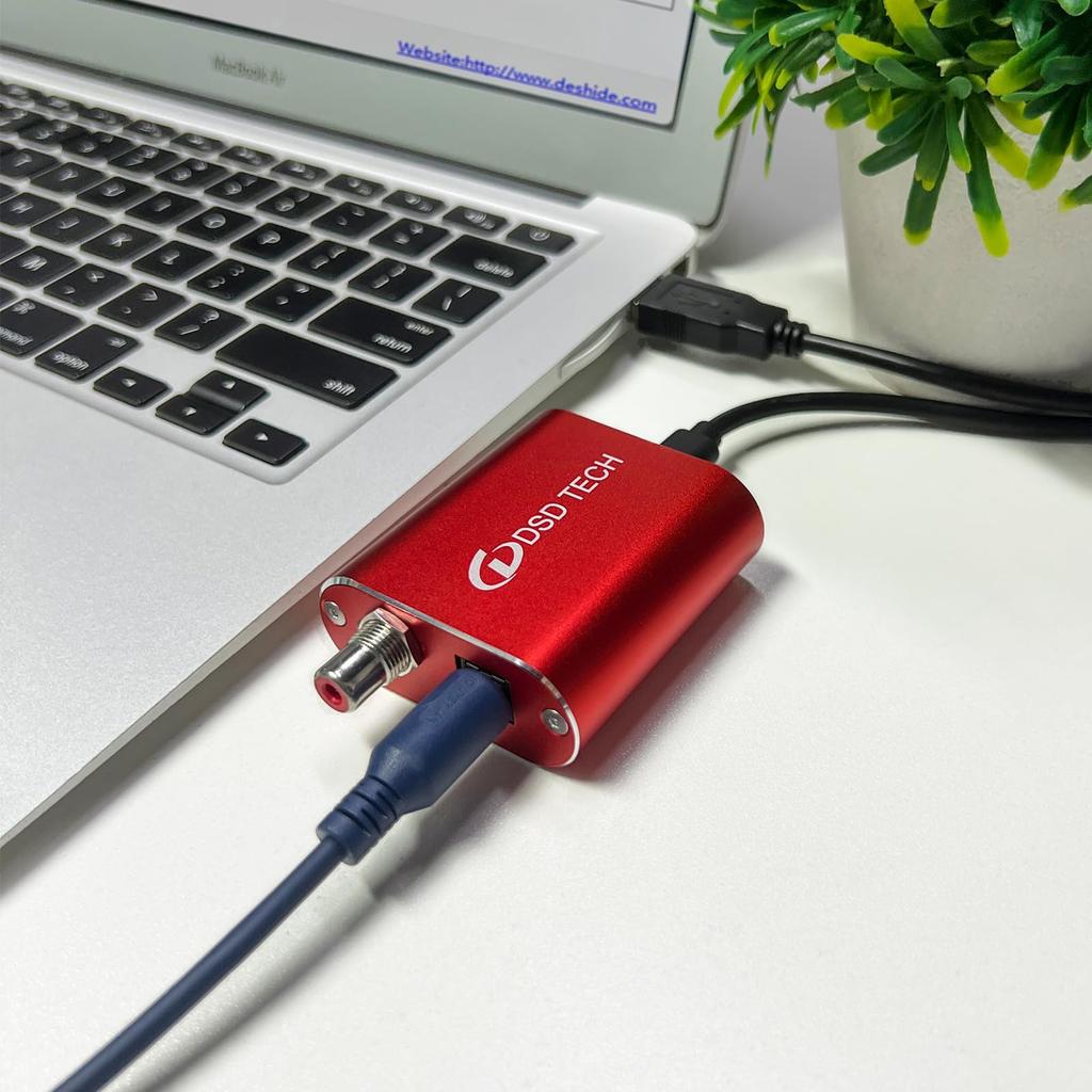 DSD TECH USB to TOSLINK Coaxial SPDIF Audio 96K compatible SH-AU02A Adapter, 24-bit