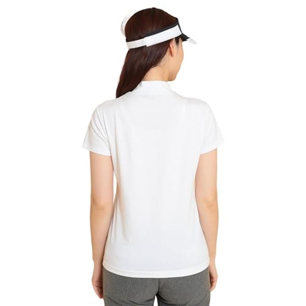 Callaway Short Sleeve Mock Neck Shirt Bear Golf Undershirt C24234202 L Women's (Stretchable, Print) / / 1030_White