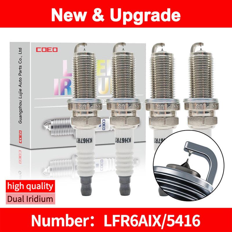 LFR6AIX-11(5416) Dual Iridium Spark Plug For BYD F0/F3 1.0L F6S6M6 2.4L Mitsubishi Grandis 2.4L Zotye Z100/Z200/Z300 1.5L ,4X