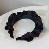 Fashion Women's And Girls Soft Ruffled Satin Cloth Headband Ladies Hair Accessory Ins Female Daily Casual Hair Hoops