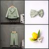 Traje de Florista Estilo Britânico Outono/Inverno para Bebês de 1 Ano - Roupa de Aniversário e Casamento