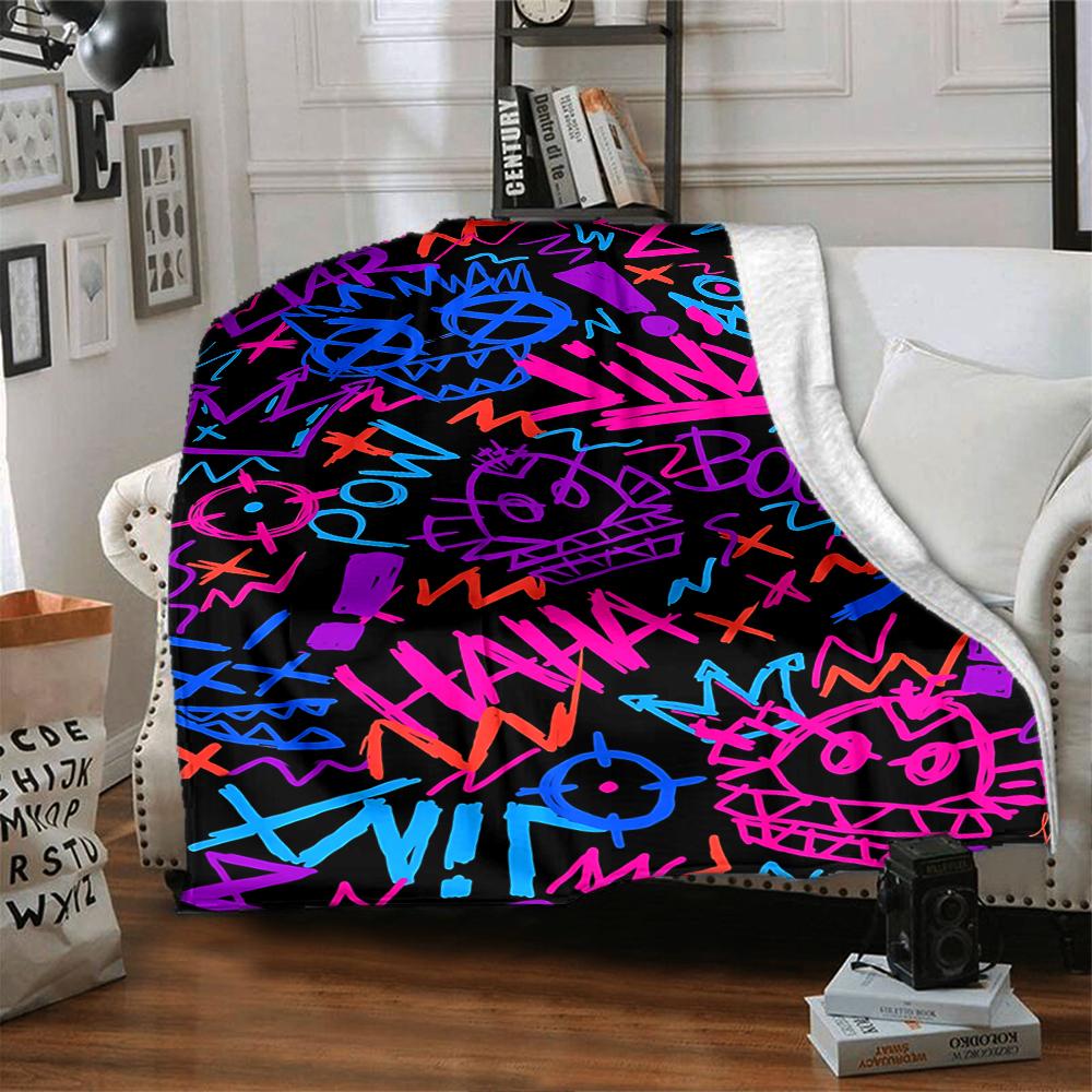 1Pc Space Duel Cosmic Clash Blanket For Couch Bed Plush Cozy Fuzzy Blanket Super Soft Warm Blankets For Fall And Winter 091818