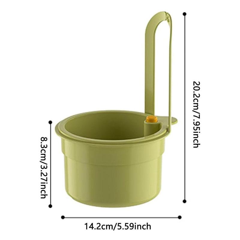 Kitchen Sink Strainer Basket 2 in 1 Self Cleaning Sink Food Waste Catcher Press Automatic Dumping Strainer with Bottom Release