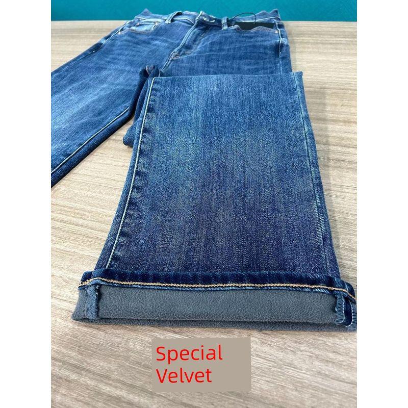 

Mother High Waist Slim Looking Loose Wide Leg Fleece-lined Pants Blue EUR27