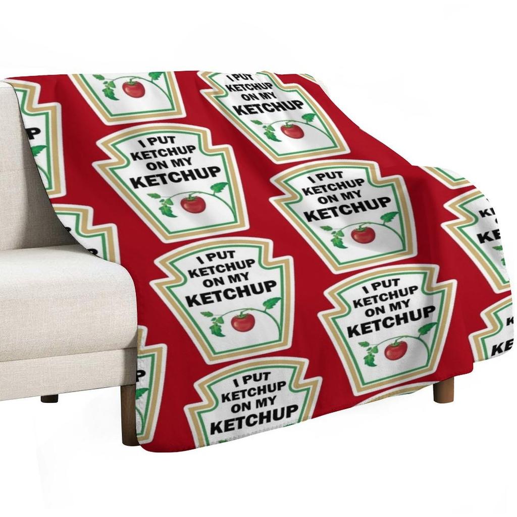 I put ketchup on my ketchup Throw Blanket Luxurious Soft Blanket Holiday Gift for Family
