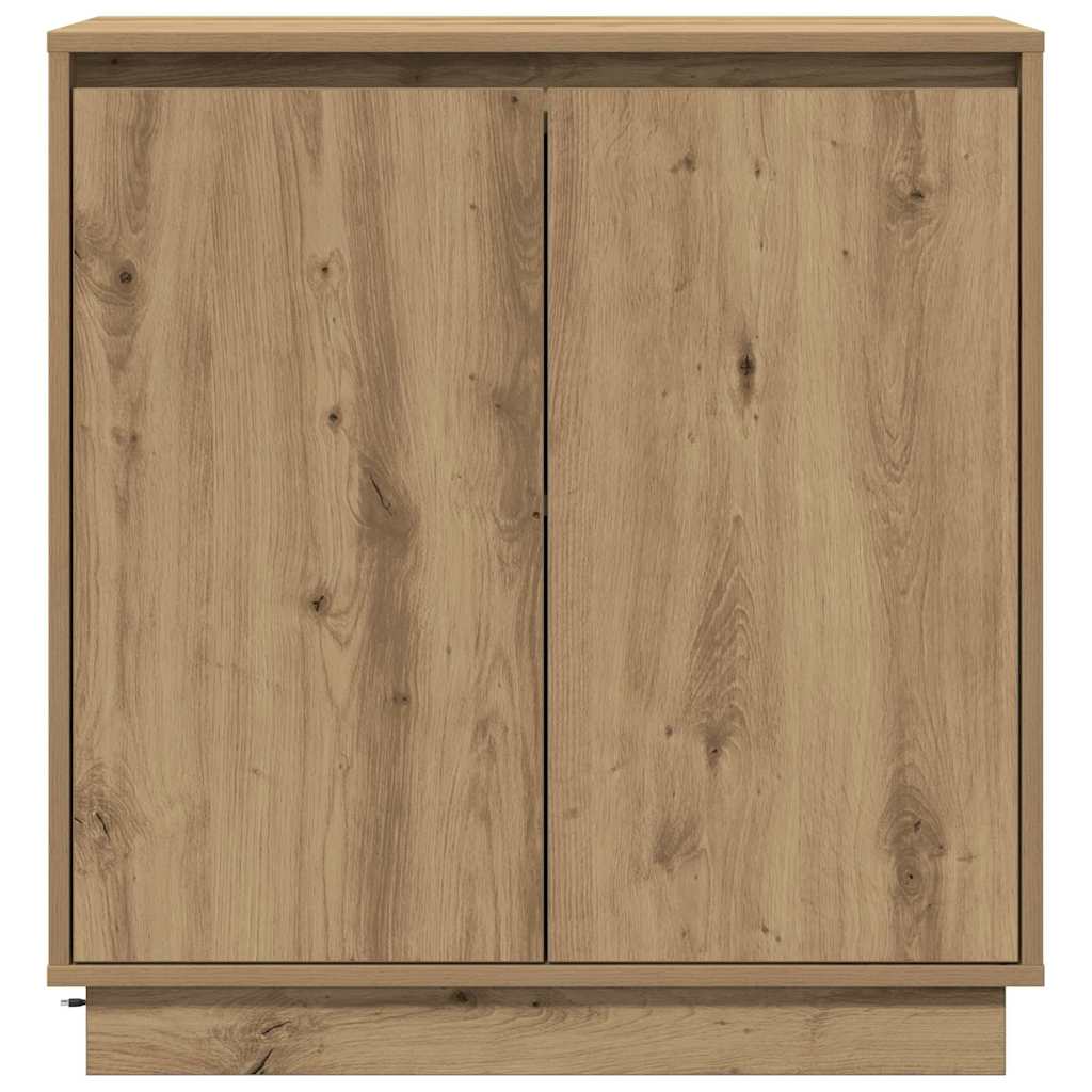 LED Sideboard in Artisan Oak Finish 71 x 34.5 x 75 cm