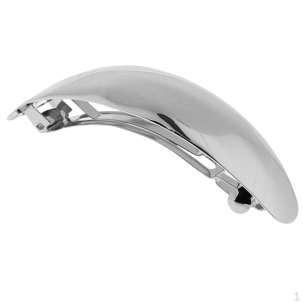 Metal Curved Oval French Barrette
