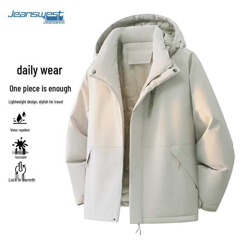 JEANSWEST Унисекс Зимняя Куртка с Капюшоном и Набивкой 3XL