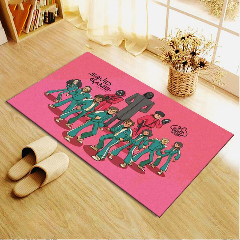 Squid Game Poster Carpet Rug for Living Room Bedroom Home Sofa Decoration,Kids play Non-slip Floor Mat