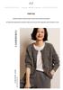 Women's Retro Floral Button-Up Cashmere Cardigan - Round Neck, Thick, Double Pocket, Slimming Knit Sweater for Autumn/Winter