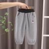 Baby Toddler Boys Cute Dinosaur Pattern Sweatpants Loose Fit Elastic Waist Jogging Trousers With Pockets For Daily Wear
