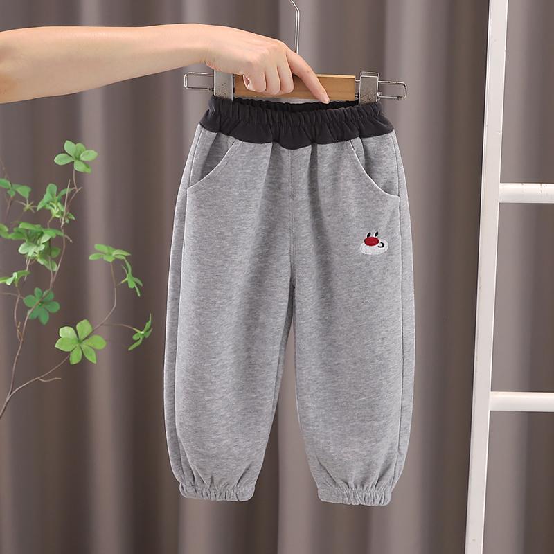 Baby Toddler Boys Cute Dinosaur Pattern Sweatpants Loose Fit Elastic Waist Jogging Trousers With Pockets For Daily Wear