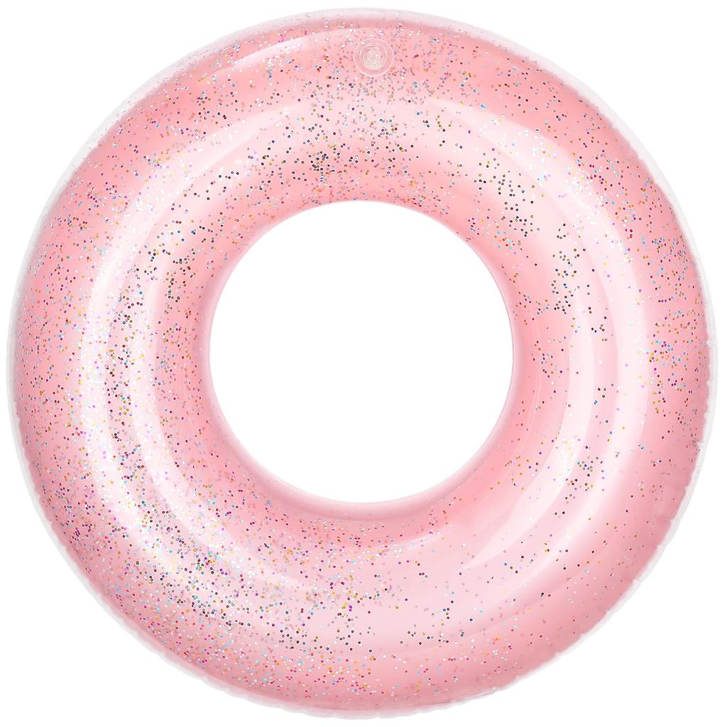 MoKo Floating Ring for PVC Inner Diameter Diameter 102cm Suitable for Weight Playing in the Summer Strong Shiny Gold Pink Children/Adults O-shaped