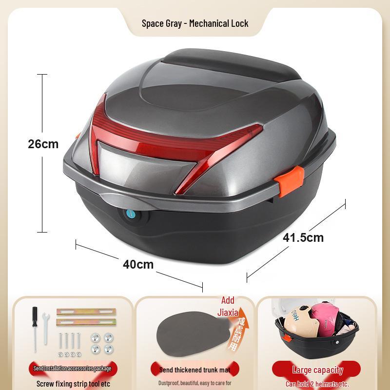 Electric Car & Motorcycle Large Trunk Box - Anti-Shake Universal Storage for Electric Bicycles