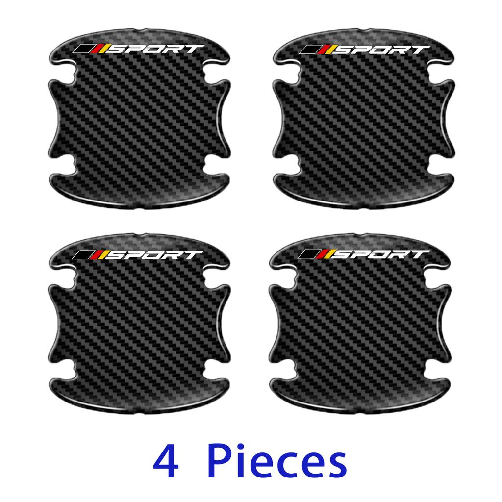 4PCS Carbon Fiber Car Door Handle Scratch Protector Sticker For Adi BMW Mercedes Benz For VW Ford ,Car Door Cup Protective Film