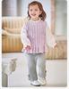 David Bella Girls' Sweater Spring Dress Children's Fake Two Piece Knitted Sweater Baby Pie Hoodie