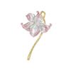 Elegant Water Lily Enamel Brooch - High-End Women's Suit Accessory & Corsage