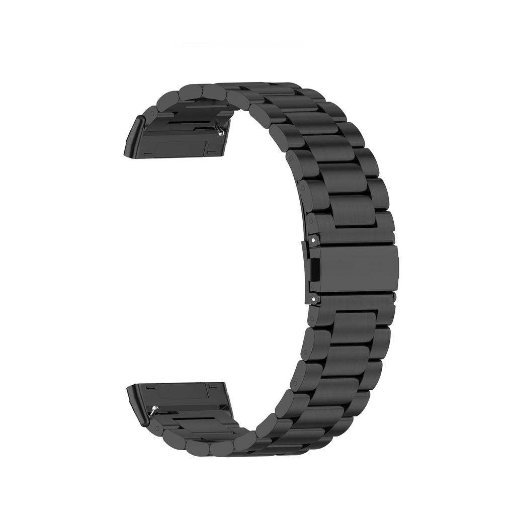 For Fitbit Versa 4/Versa 3/Sense 2/Sense Stylish 3 Beads Design Stainless Steel Wrist Band Replacement Smartwatch Strap
