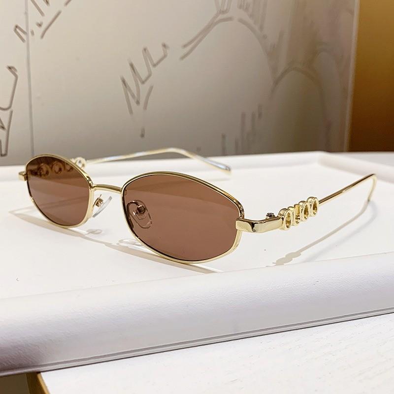 French Style Geometric Sunglasses For Men And Women With Uv400 Protection And Metal Frame