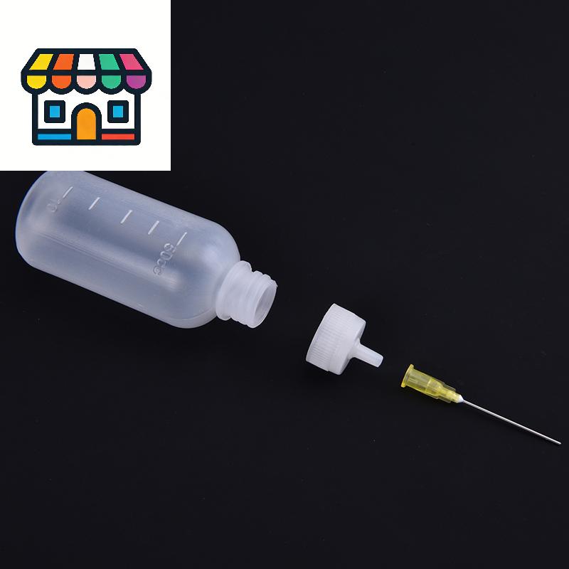 3pcs Transparent Polyethylene Needle Dispenser Dispensing Bottle For Rosin Solder Flux Paste + 3 Needles Tools