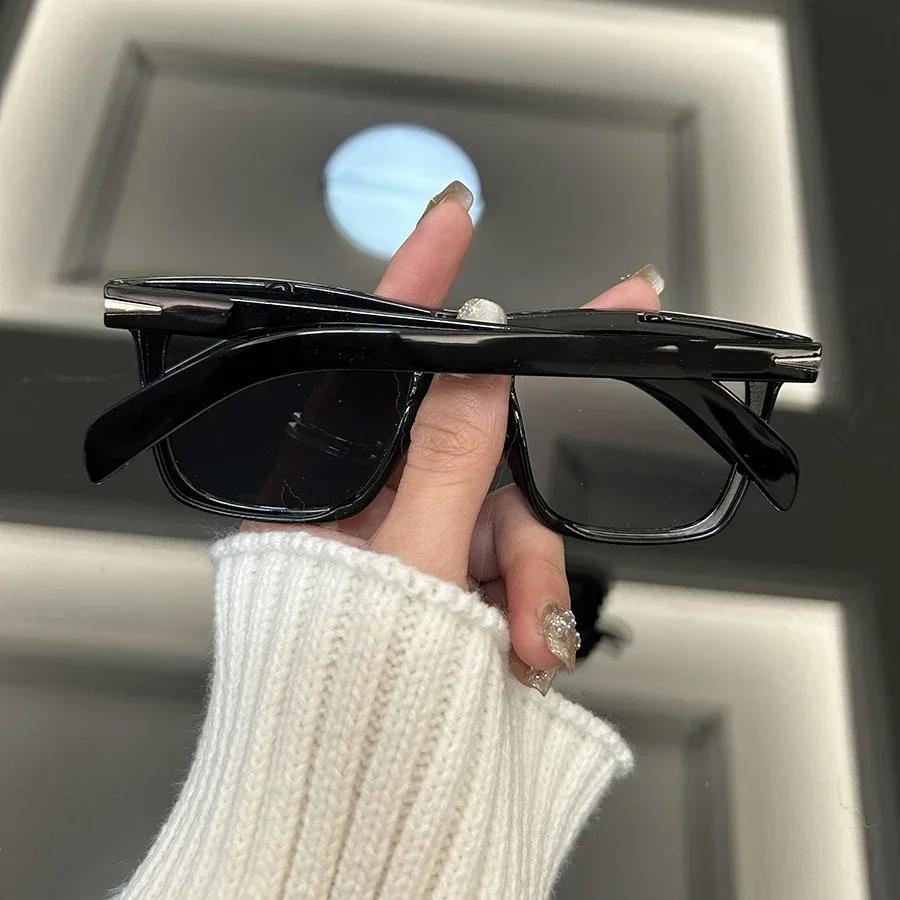 Designer Brand Square Sunglasses Women Men Casual Black Frame Sun Glasses Female Mirror Colors Luxurious Fashion